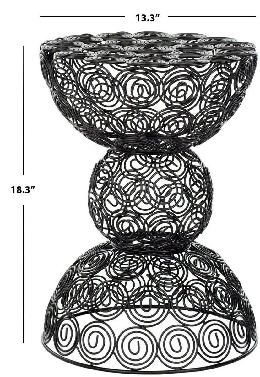 Dark Blue Iron Wire Stool P3502