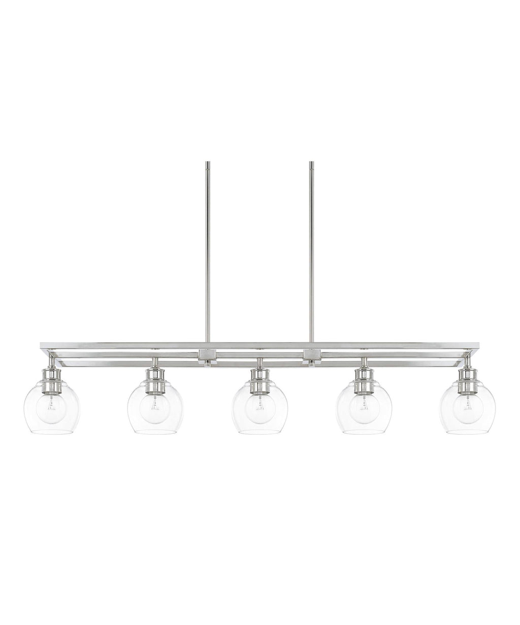 Polished Nickel 5 Light Island H67531
