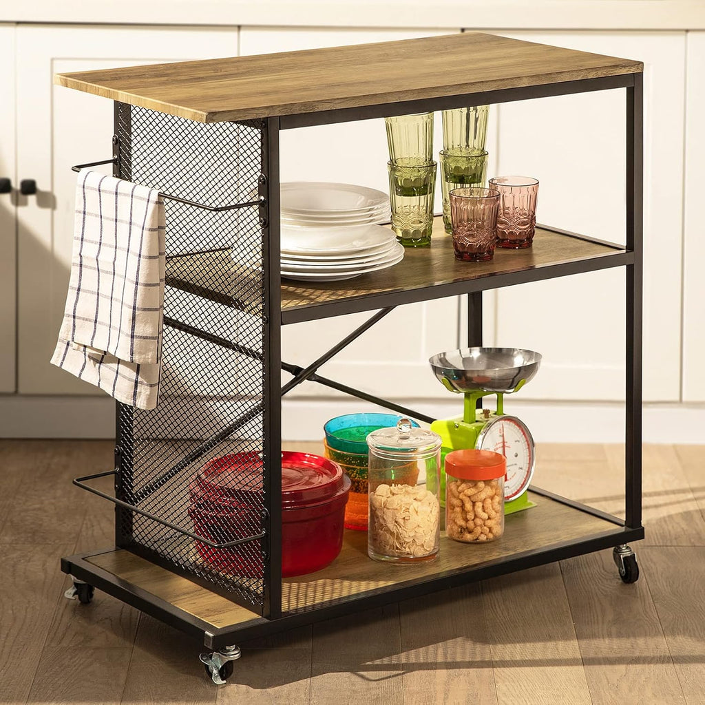 Wood Metal Serving Cart R300691