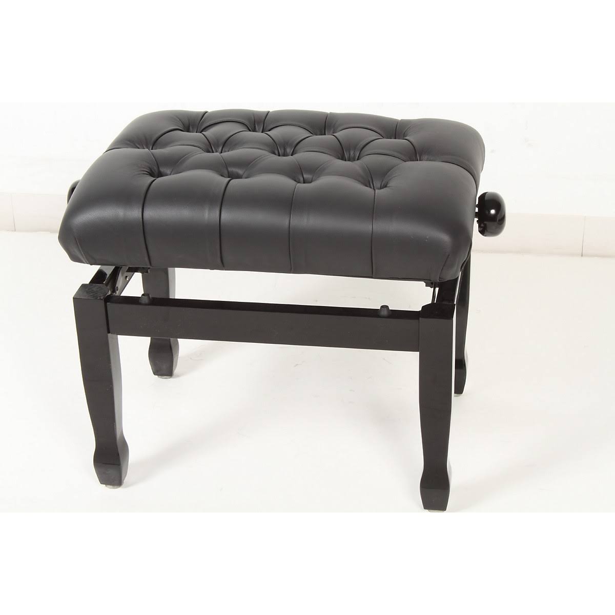 Leather Concert Piano Bench Black Y898596