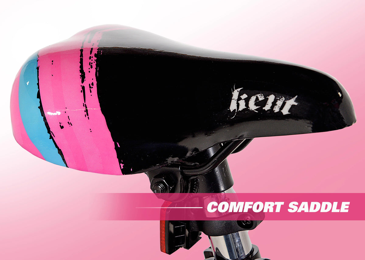 18 inch Girl's Sparkles Bicycle, Black and Pink W509456