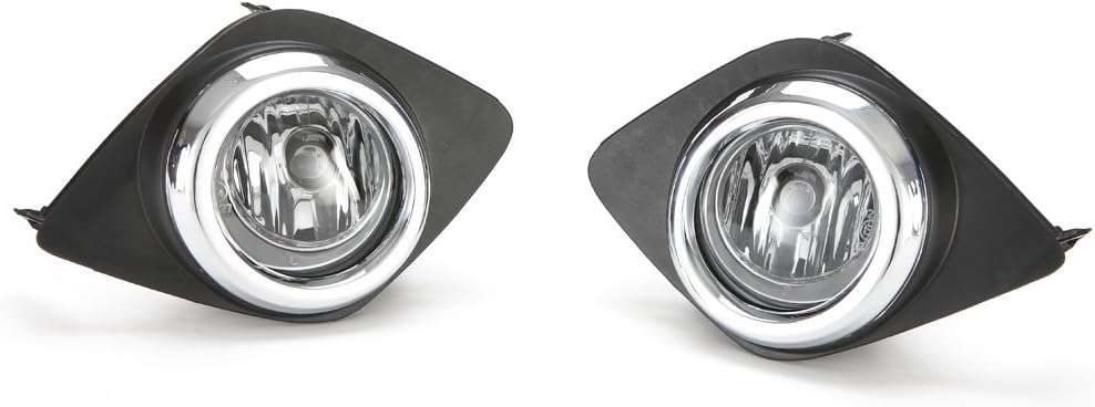 Clear Fog Driving Lights Kit with Bezel Switch Bulbs Pack of 2 X17469