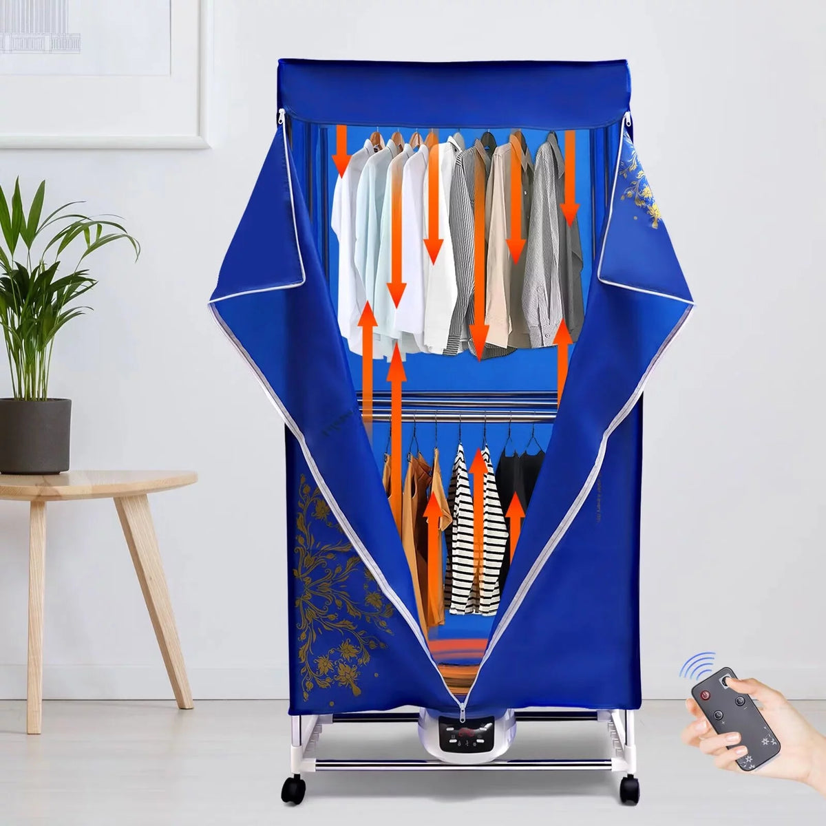 Folding Portable Electric Clothes Dryer 2 Layer 1500W H162449