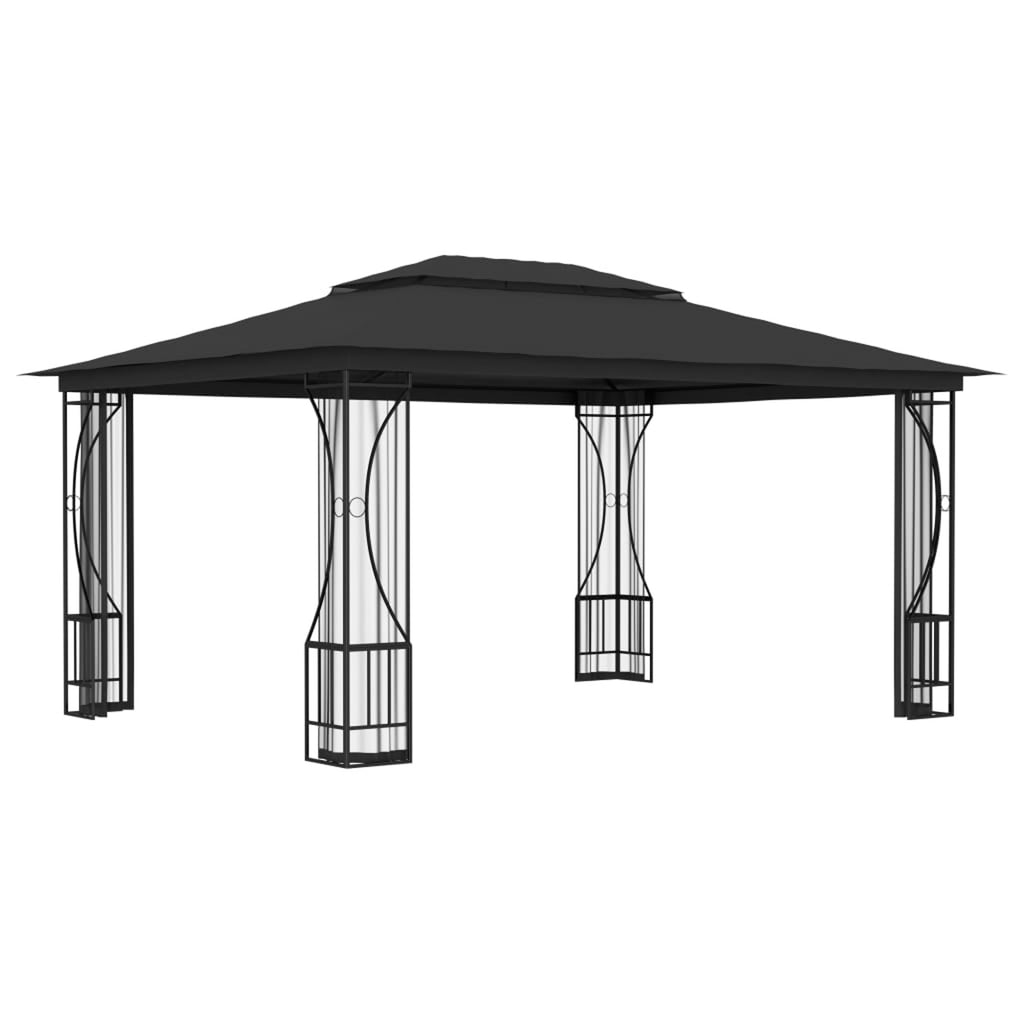 9.8'x13.1'x8.7' Anthracite Gazebo with Nets C21982