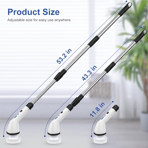 Cordless Electric Spin Scrubber with 6 Replaceable Heads Y976