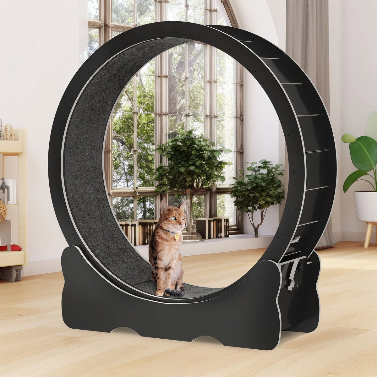 43.3 inch Cat Exercise Wheel with Detachable Carpet G22568
