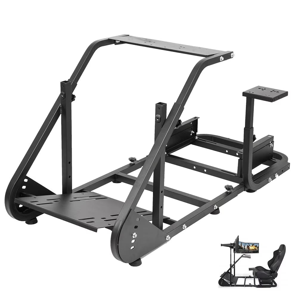 Racing Sim Cockpit Stand with TV Stand Mounting Holes S676