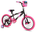 18 inch Girl's Sparkles Bicycle, Black and Pink W509456