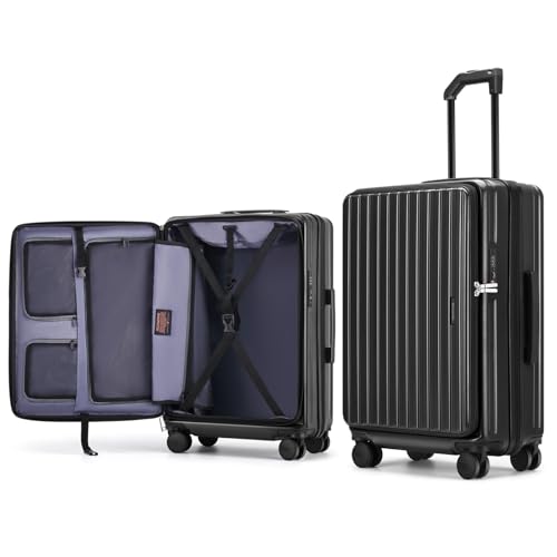 Expandable Hardside Carry On Luggage with Wheels, Tsa Lock, Jade cyan E881571