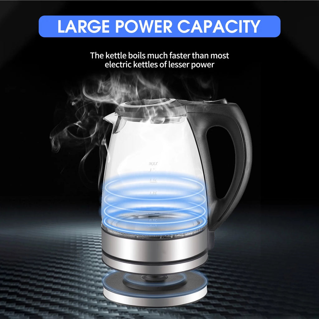 1.7L Glass Electric Kettle with Auto Shut-Off U8407