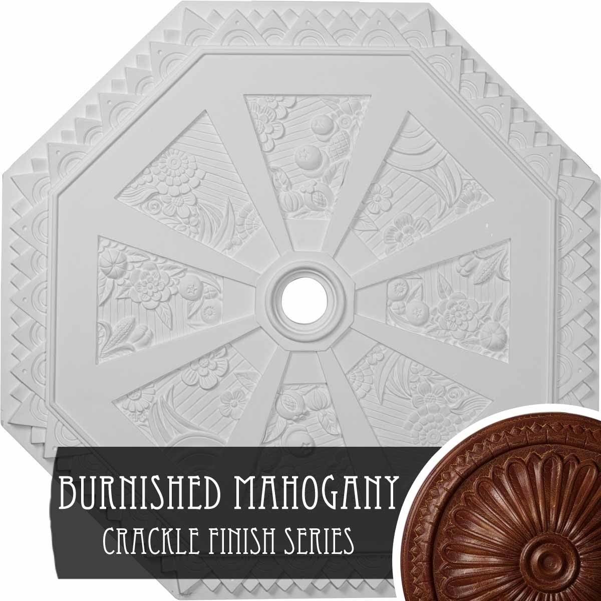 29 1/8x22OD x 2 1/4x22ID x 1 1/8x22P Spring Octagonal Ceiling Medallion O338