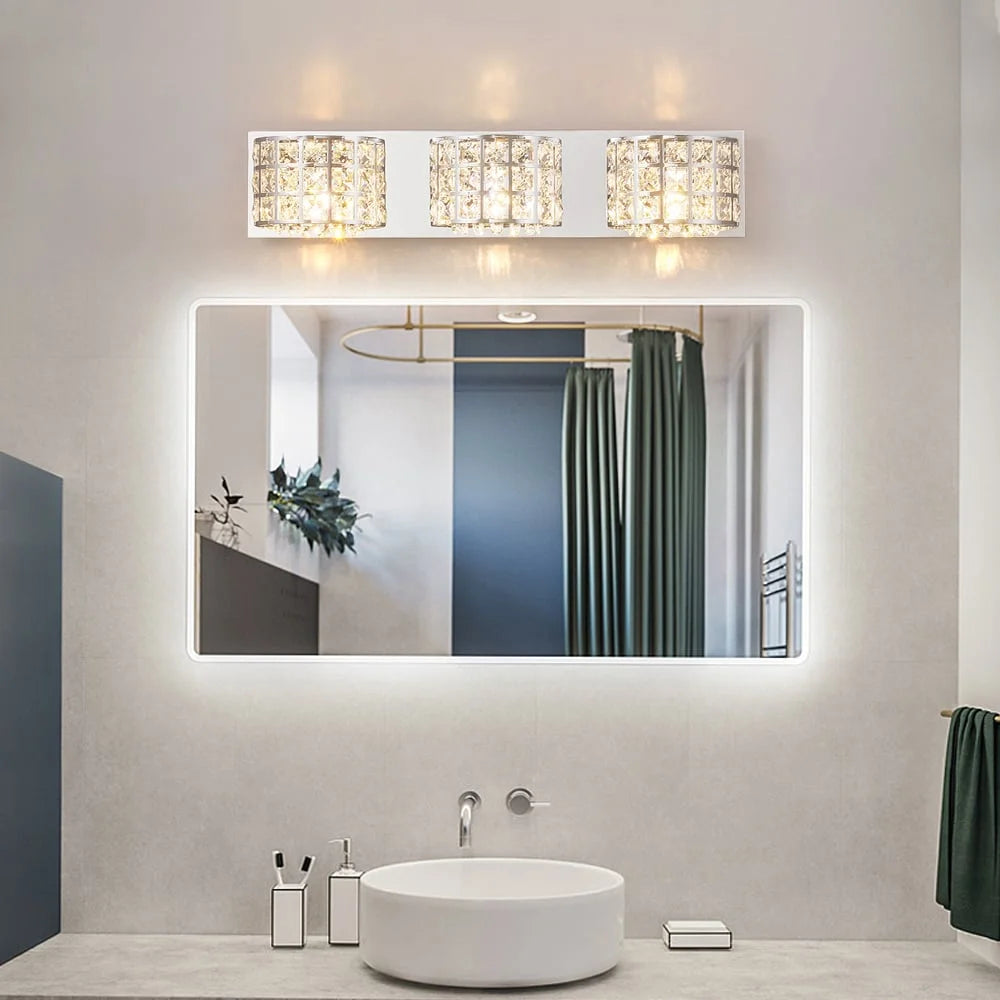 Chrome 3-Light Bath Vanity Wall Light H411