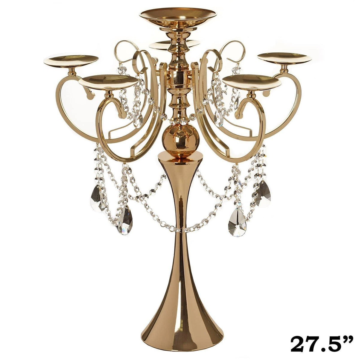 Gold Metal Candle Holder Candelabra Q70201