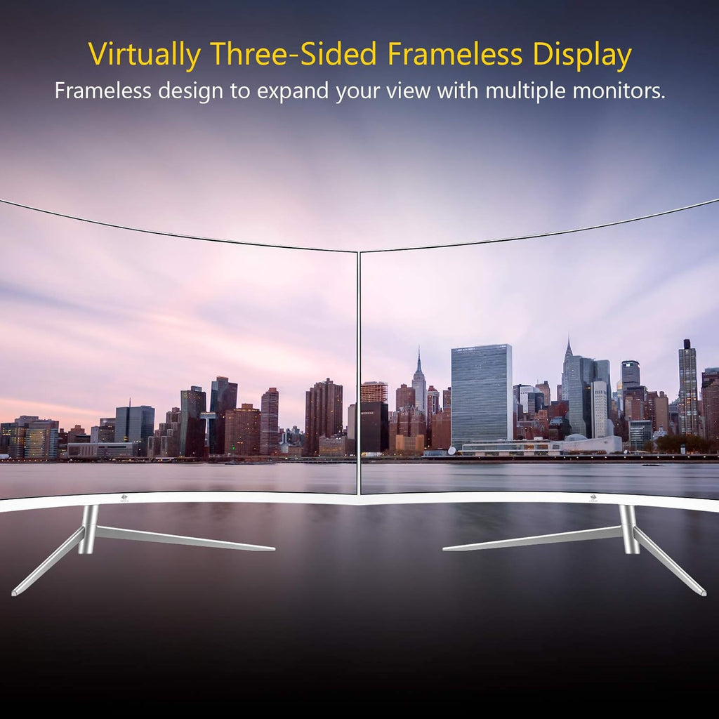 27-inch Curved Gaming Monitor, Full HD 1080P LED, 75Hz Refresh Rate, Built-in Speakers, VGA+HDMI I57918