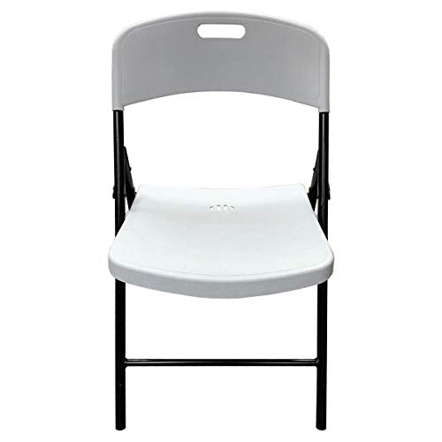 White 4 Pack Plastic Foldable Chair with Metal Frame O34049