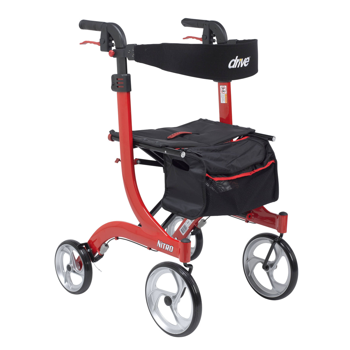 Red Tall Rollator Walker E4674