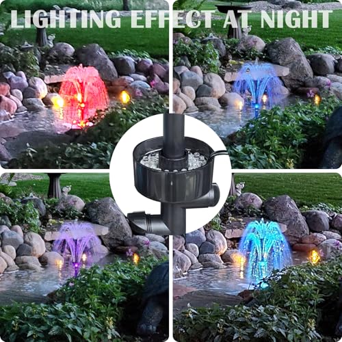Submersible Pond Filter Fountain Kit 660GPH with Color Light R540940