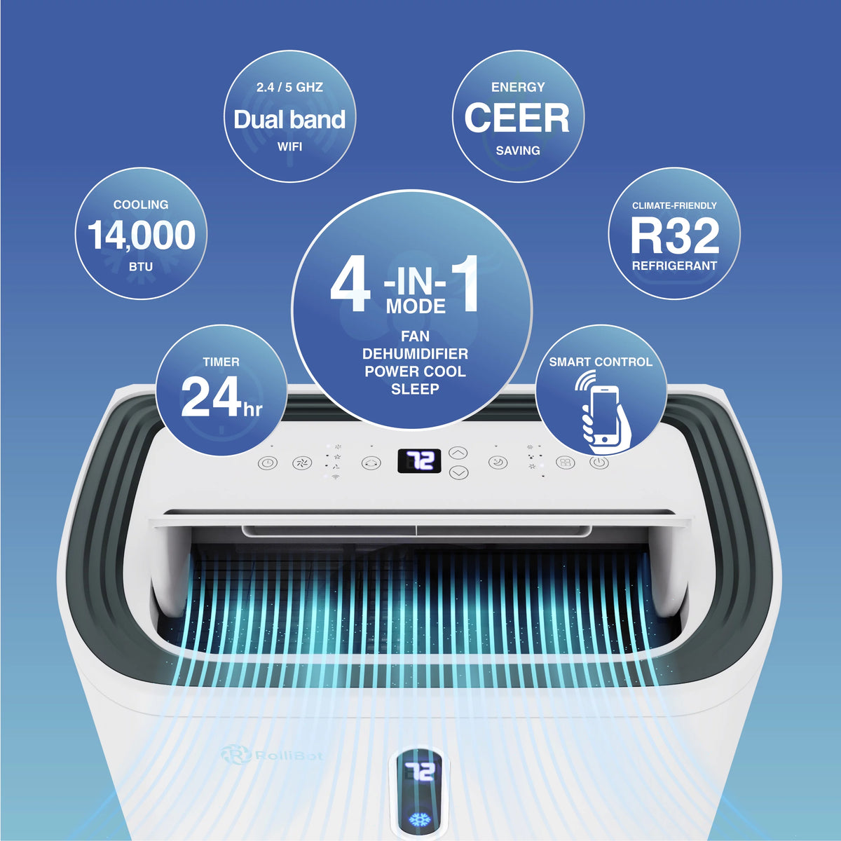 10,000 BTU Portable Air Conditioner & Dehumidifier H15434