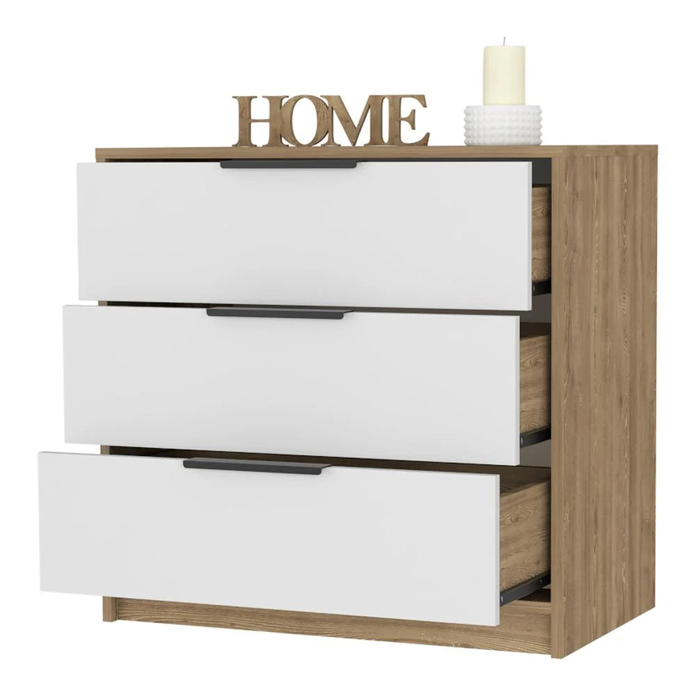 White 3 Drawer Dresser Y9395