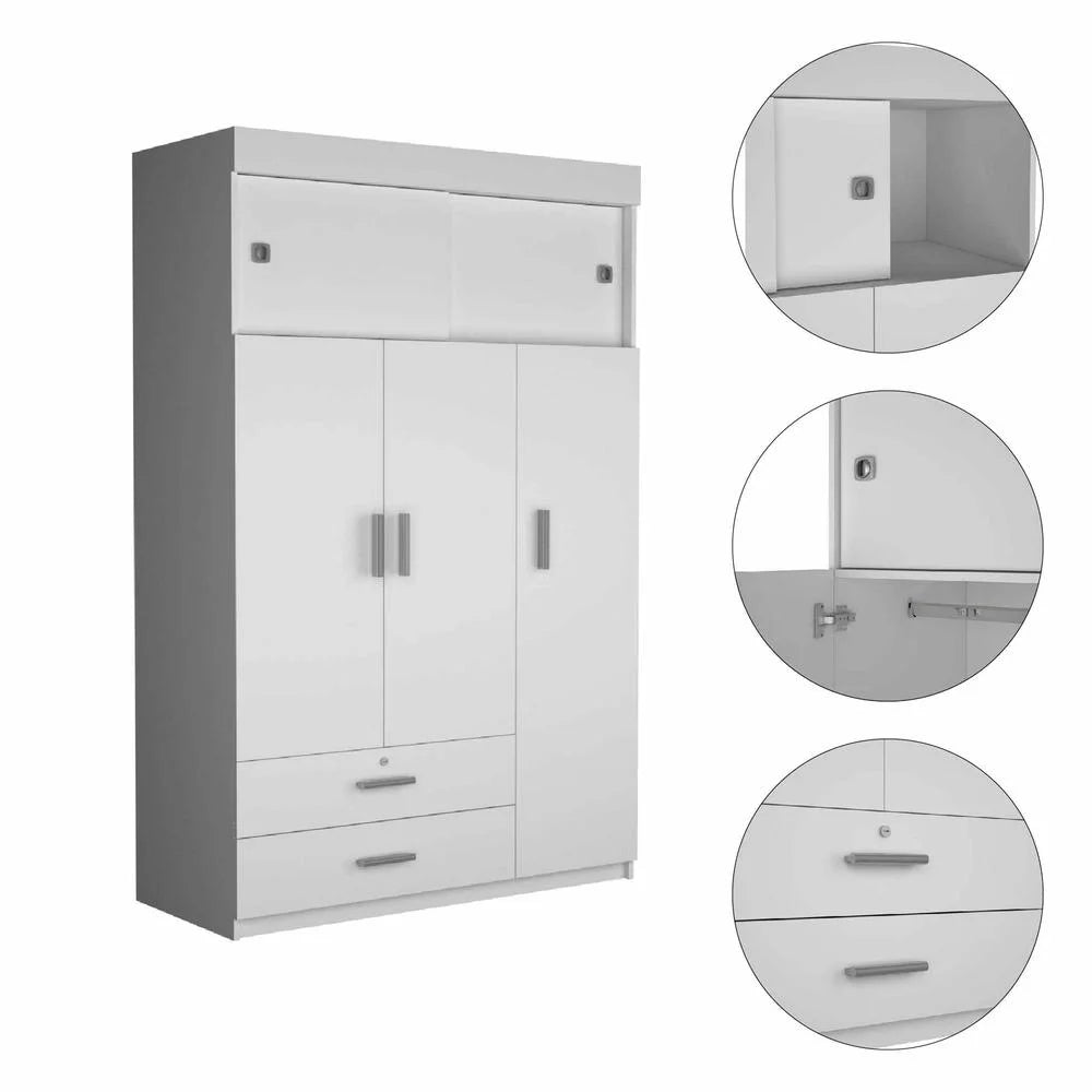 Modern White Wood Bedroom Armoire K447253