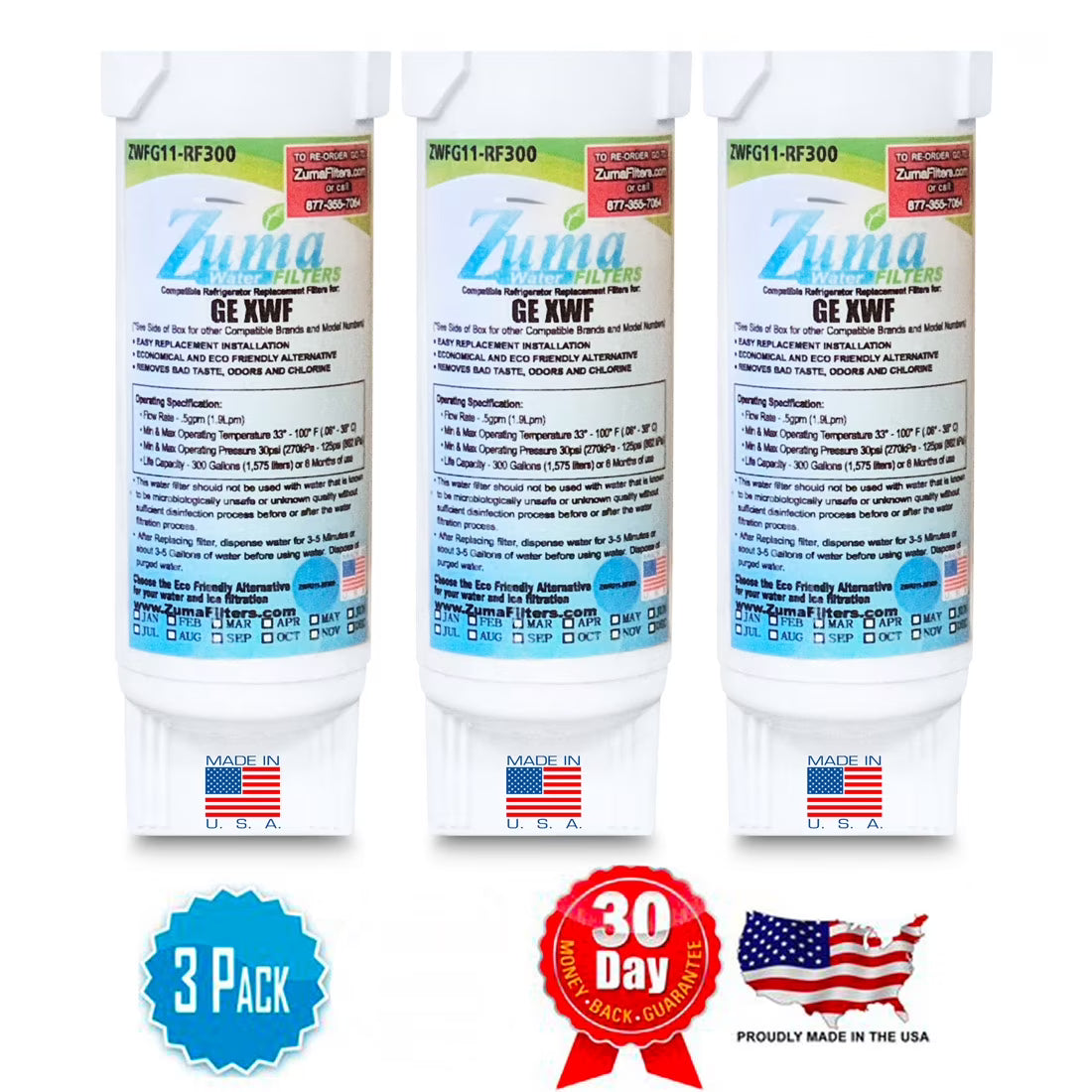 Water and Ice Filter, 3 Pack O9682