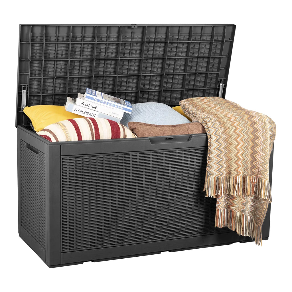 100 Gallon Black Plastic Resin Storage Box L23468
