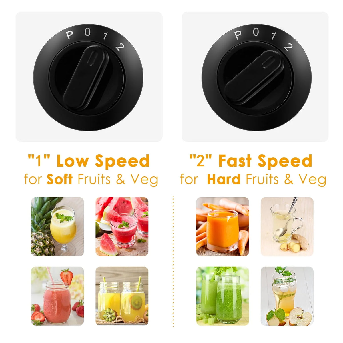 Juicer Extractor 3 Speeds Stainless Steel BPA Free I98210