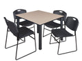 48x22 Square Breakroom Table with 4 Stack Chairs K713963