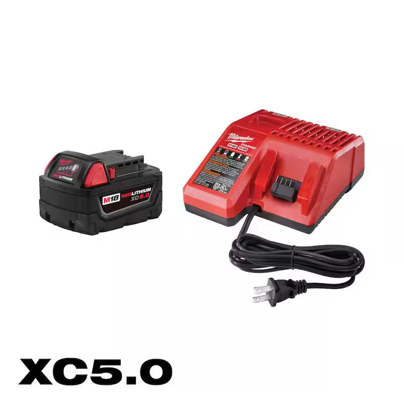 18V Lithium-Ion Brushless Cordless 4-1/2 in./5 in. Grinder and Starter Kit with 5.0 Ah Battery and Charger L147
