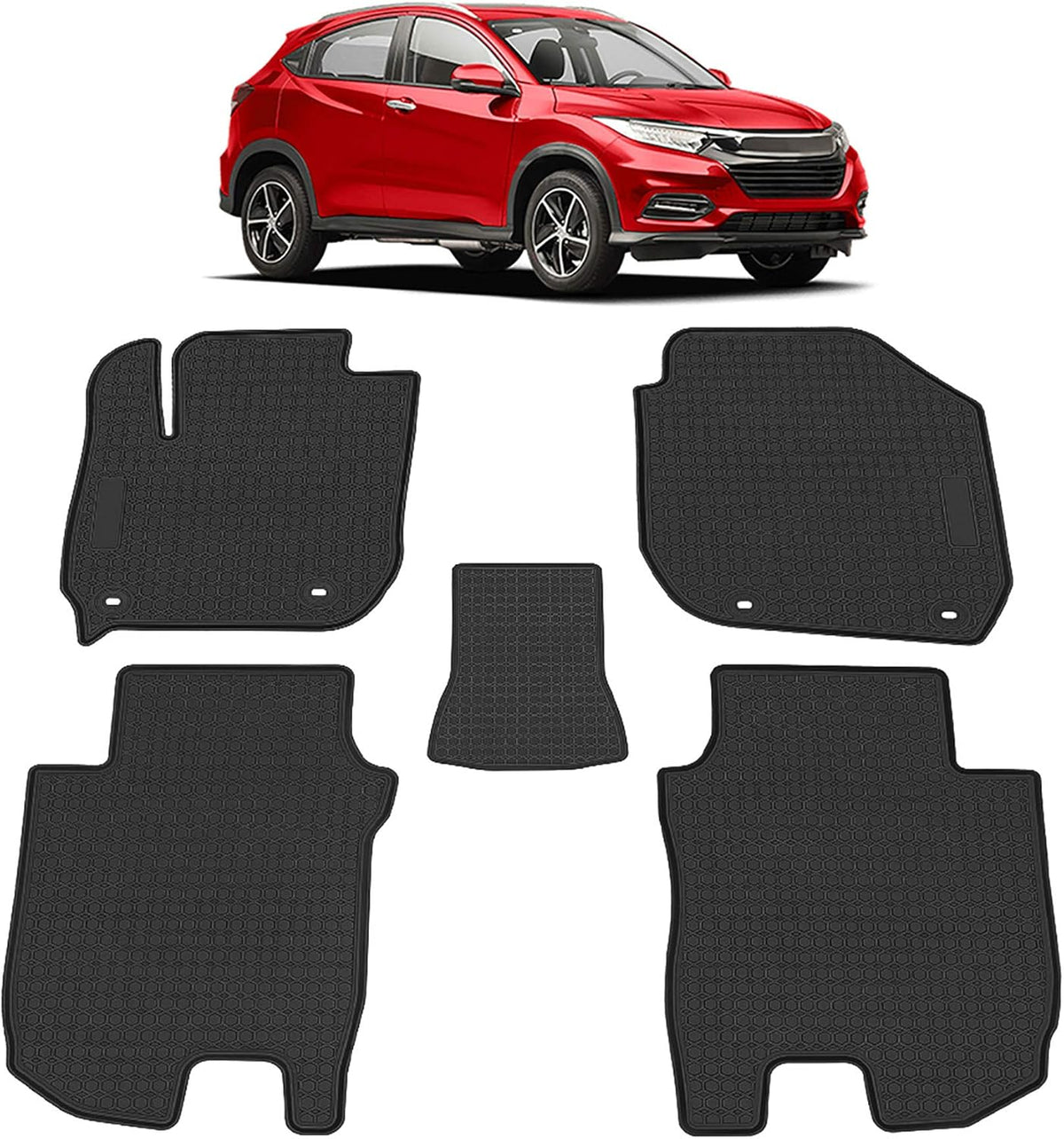 Heavy Duty Rubber Front & Rear Car Mat T276