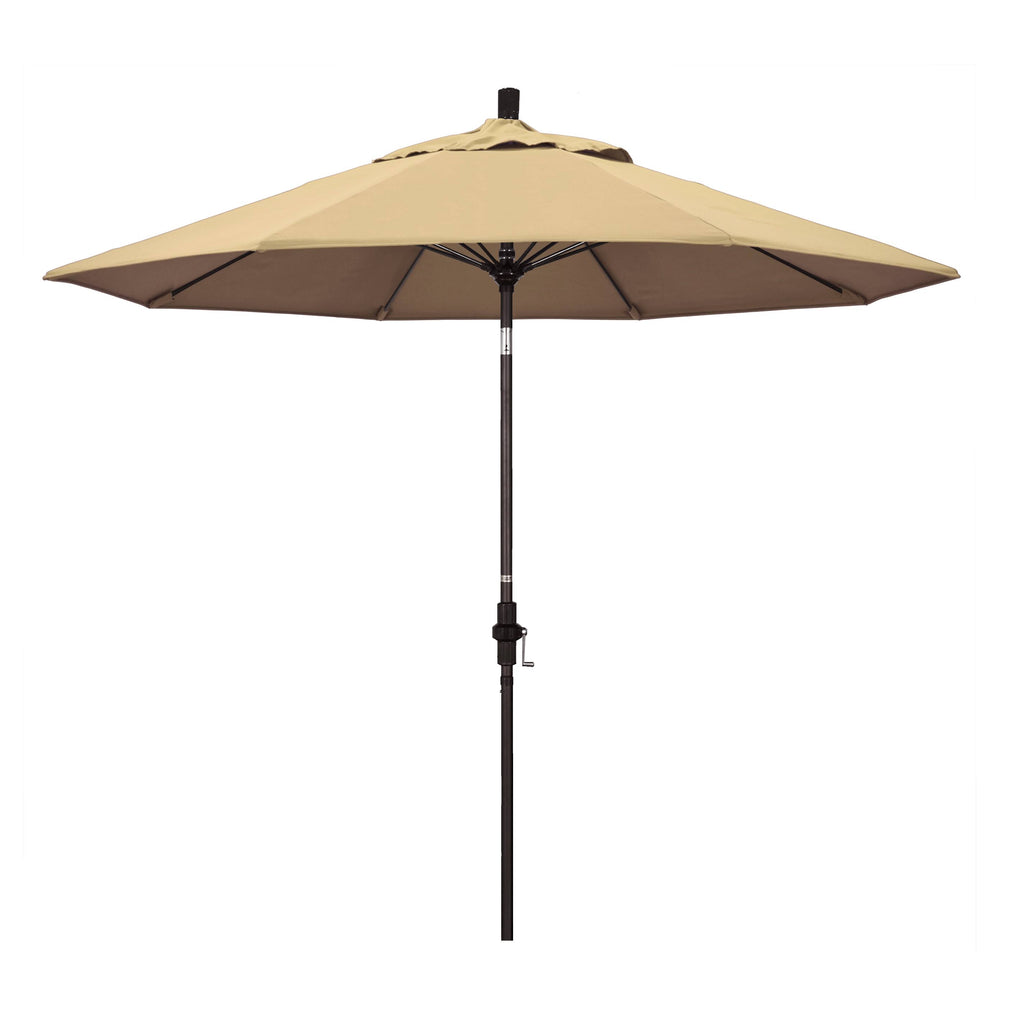 9 Feet Fiberglass Market Umbrella Collar Tilt Bronze/Pacifica/Beige A510983