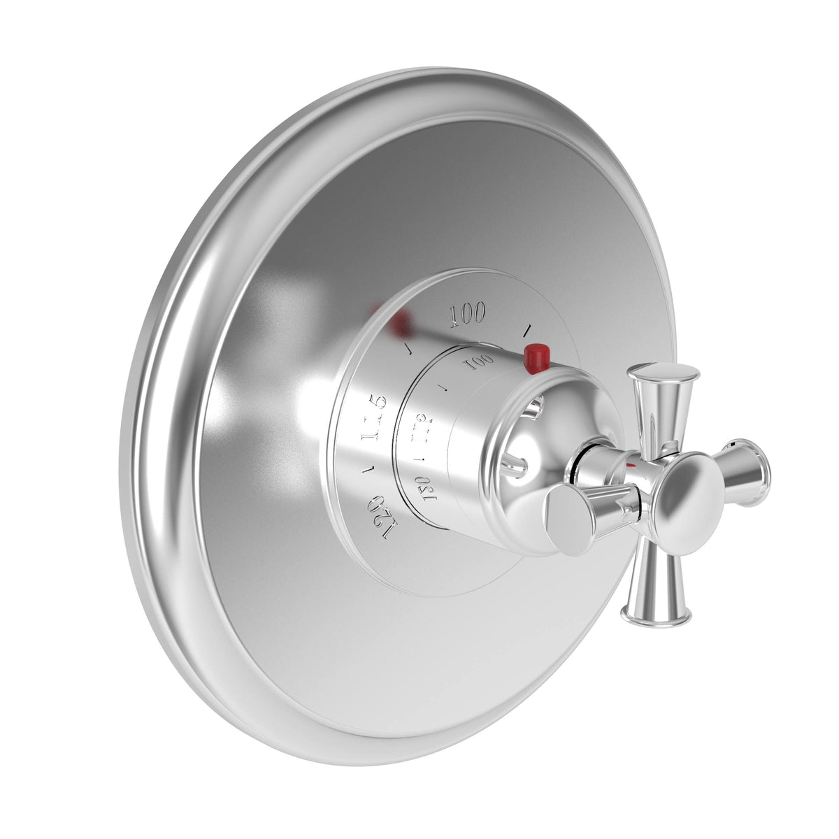 Polished Gold Round Thermostatic Trim Plate with Handle D586719