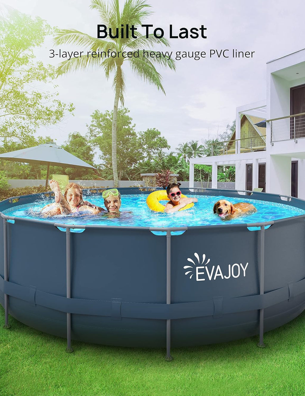 16ft x 48in Round Above Ground Metal Frame Swimming Pool Set with Sand Filter Pump C855869