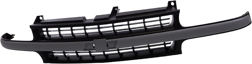 Front Grille Grill With Argent Silver Center Cross Bar Black Insert Shell O836249