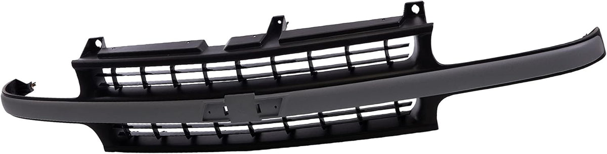 Front Grille Grill With Argent Silver Center Cross Bar Black Insert Shell O836249