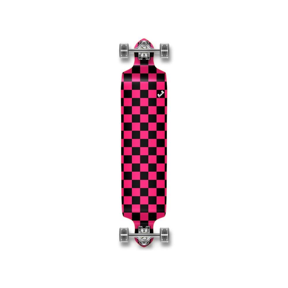 Checker White Drop Down Longboard Complete I80543