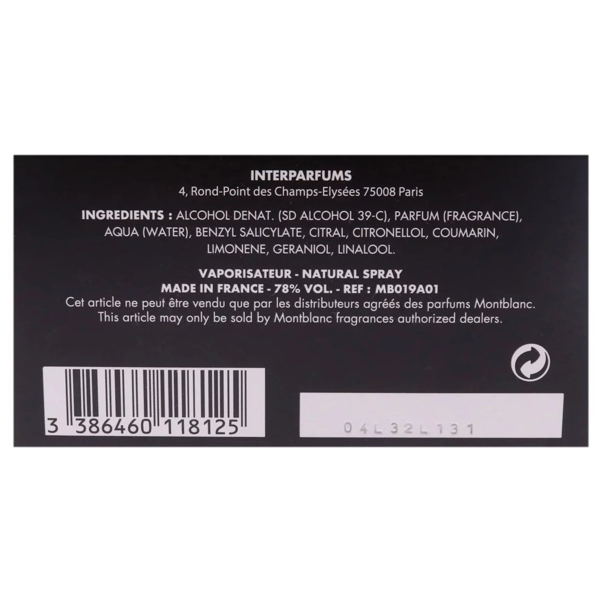 Eau De Parfum 3.3 Fl.oz N1122