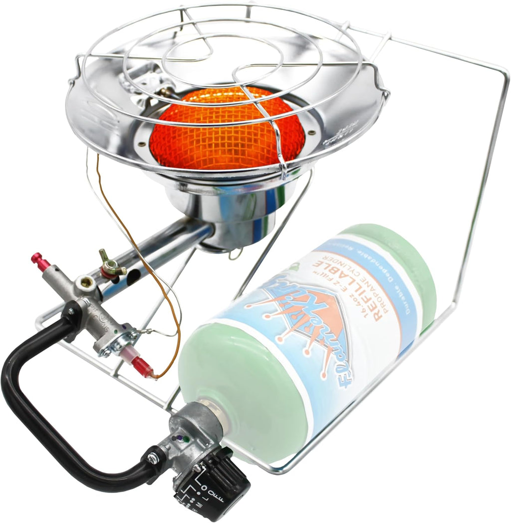Portable Propane Heater Cooker 15,000 BTU Silver I51072