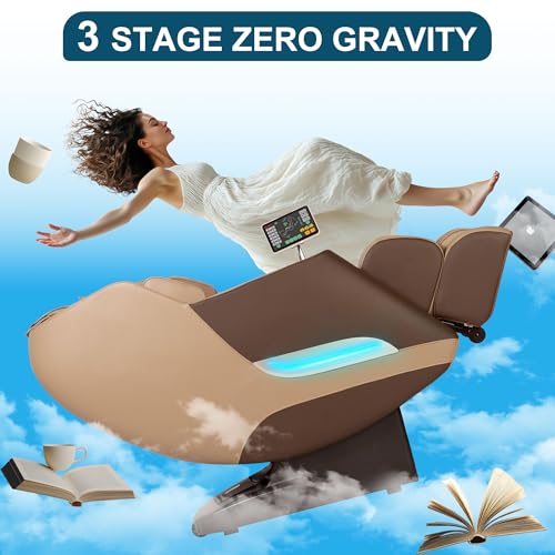 3D Massage Chair Full Body Zero Gravity Shiatsu Recliner with Heating SL Track C6084