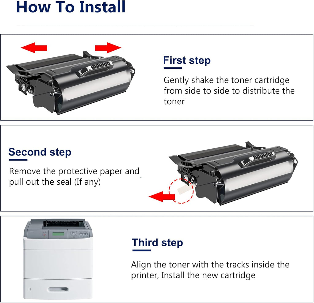 Compatible T650 Toner Cartridge 1 Pack Black P423468