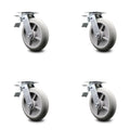 Thermoplastic Rubber Swivel Caster Set 4 I834