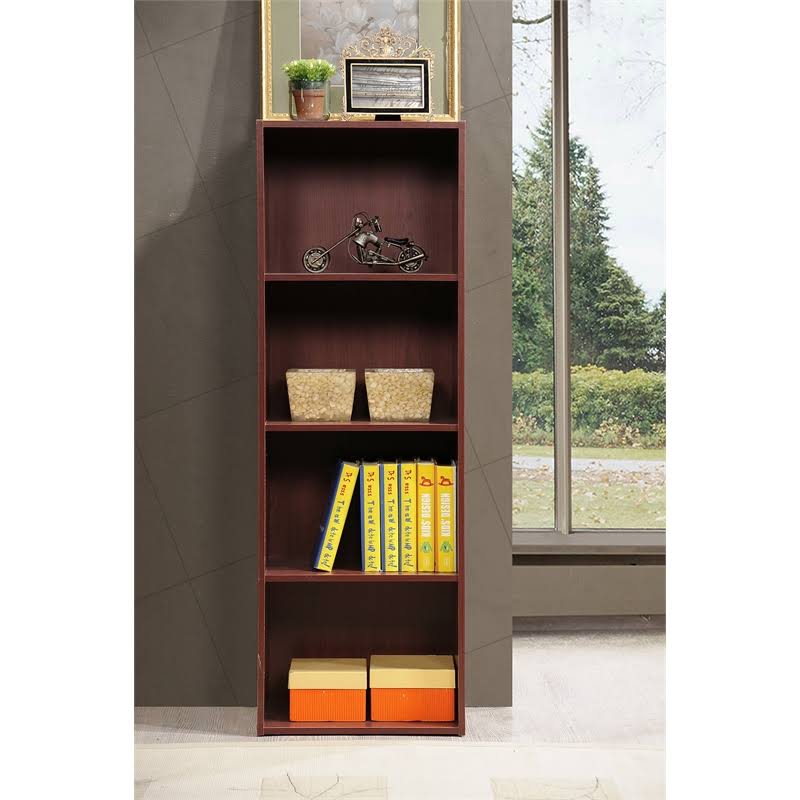 Mahogany 4-shelf Bookcase Q53992