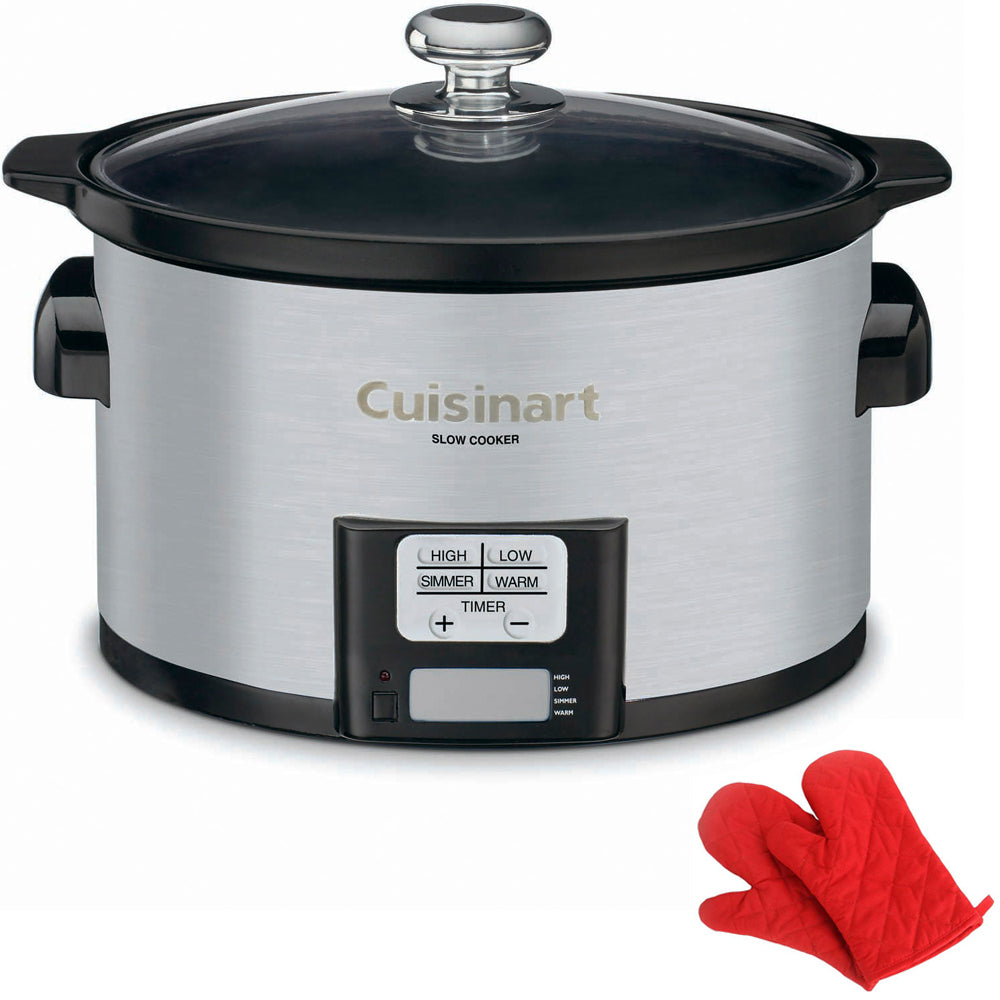 3.5 Quart Programmable Slow Cooker Brushed Stainless Steel I6683