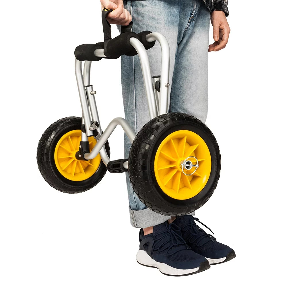 Foldable Kayak Cart with Airless Tires and 2 Ratchet Straps L1575