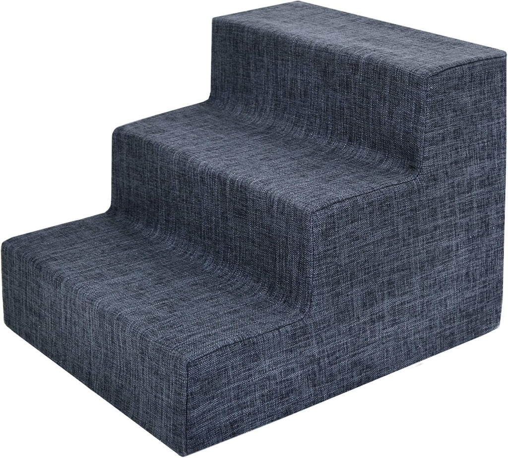Gray 3-Step Pet Steps and Stairs with Foam, Pack of 2 C72171