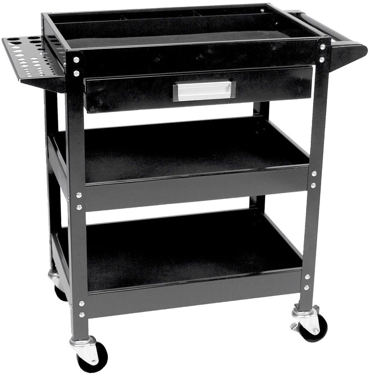 3 Shelf Utility Cart with Drawer A7611