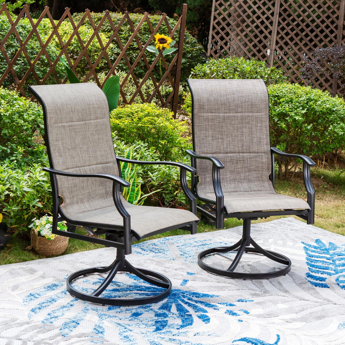 7-Piece Outdoor Patio Dining Set with Swivel Chairs & Table G6432