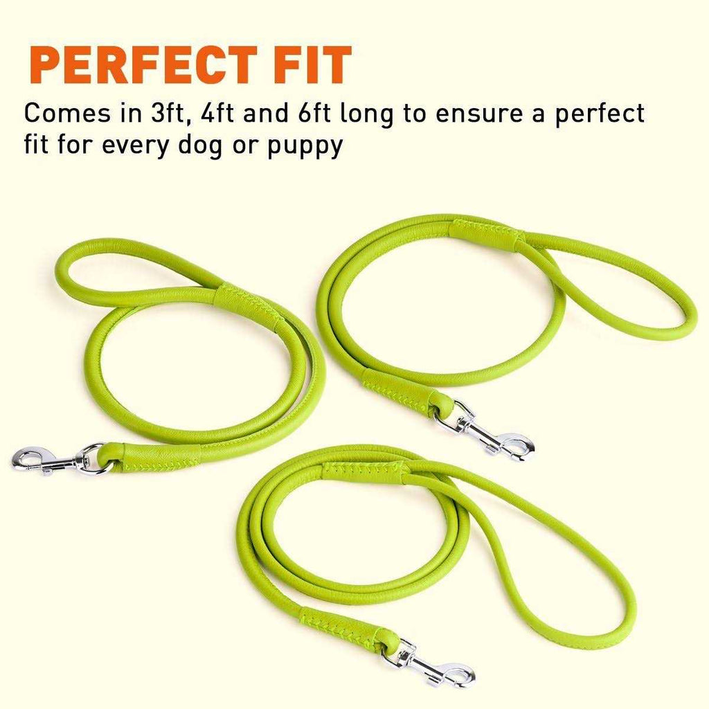 Soft Leather Round Leash V45941