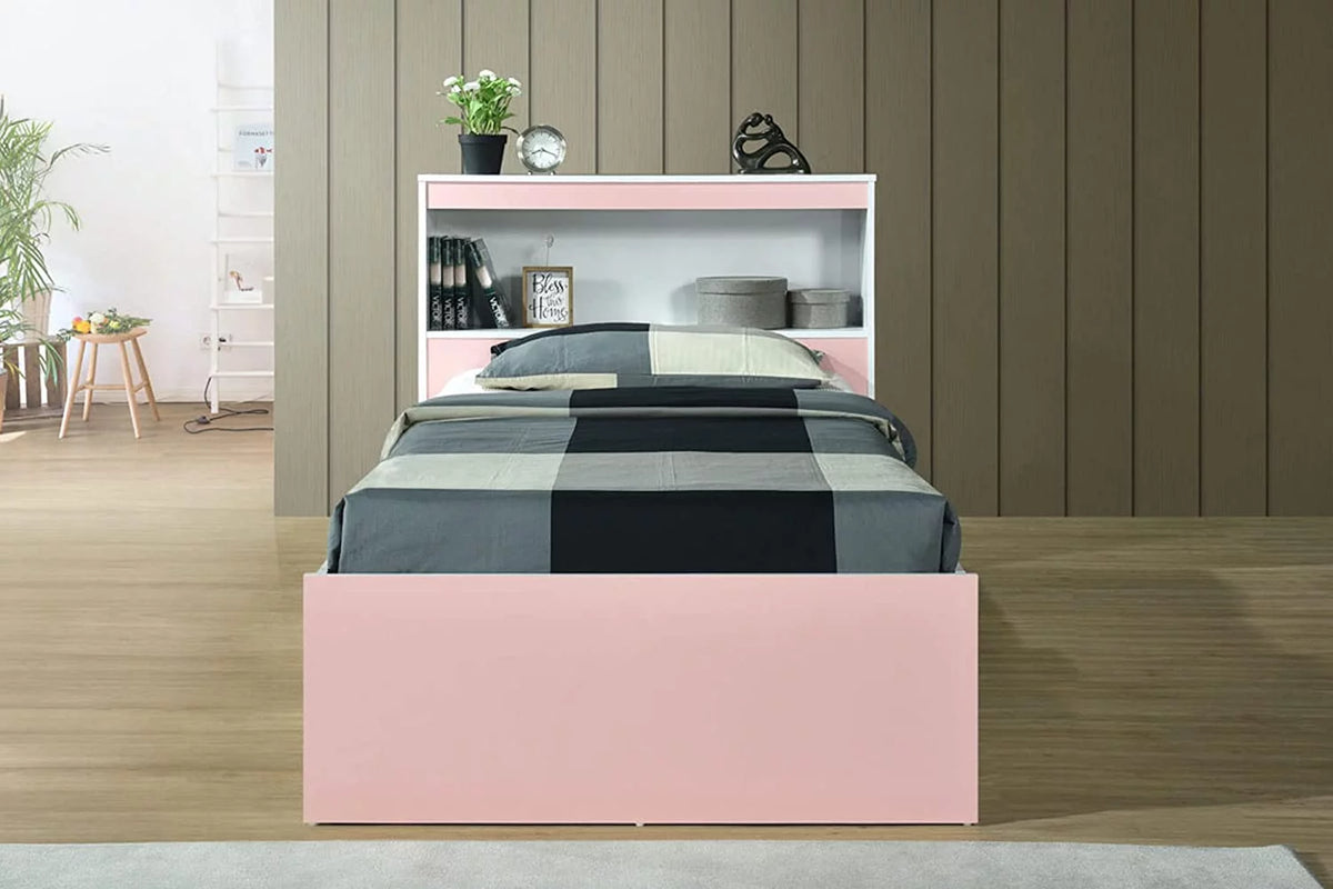 Twin-Size Captain Bed with 3-Drawers and Headboard in Mahogany S8513