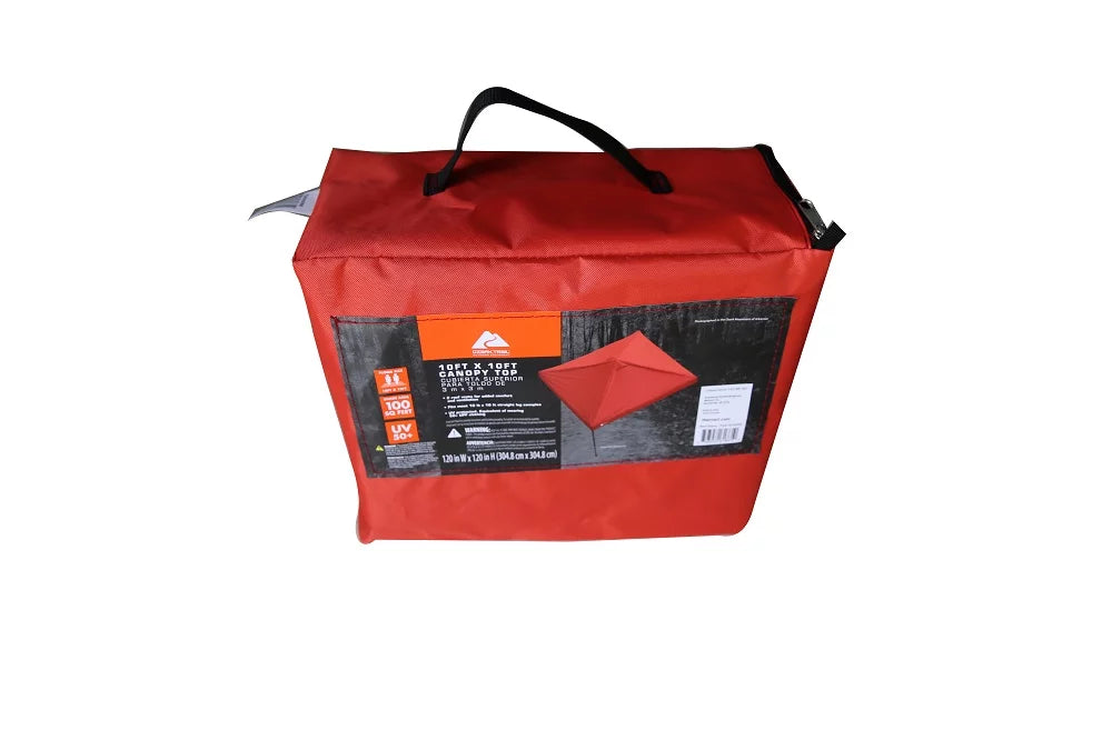10' x 10' Top Replacement Cover for Outdoor Canopy, Red J48035